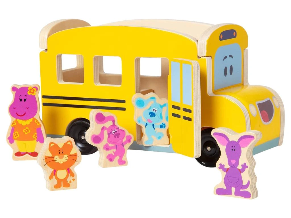 商品Melissa & Doug|Blues Clues & You Wooden Pull-Back School Bus,价格¥174,第2张图片详细描述