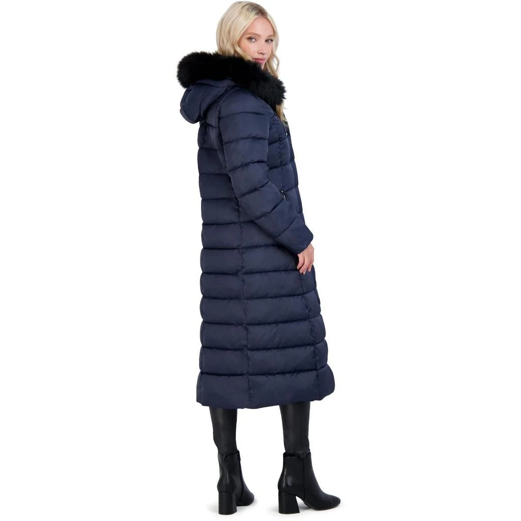 Tahari Nellie Long Coat for Women-Insulated Jacket with Removable Faux Fur Trim 商品