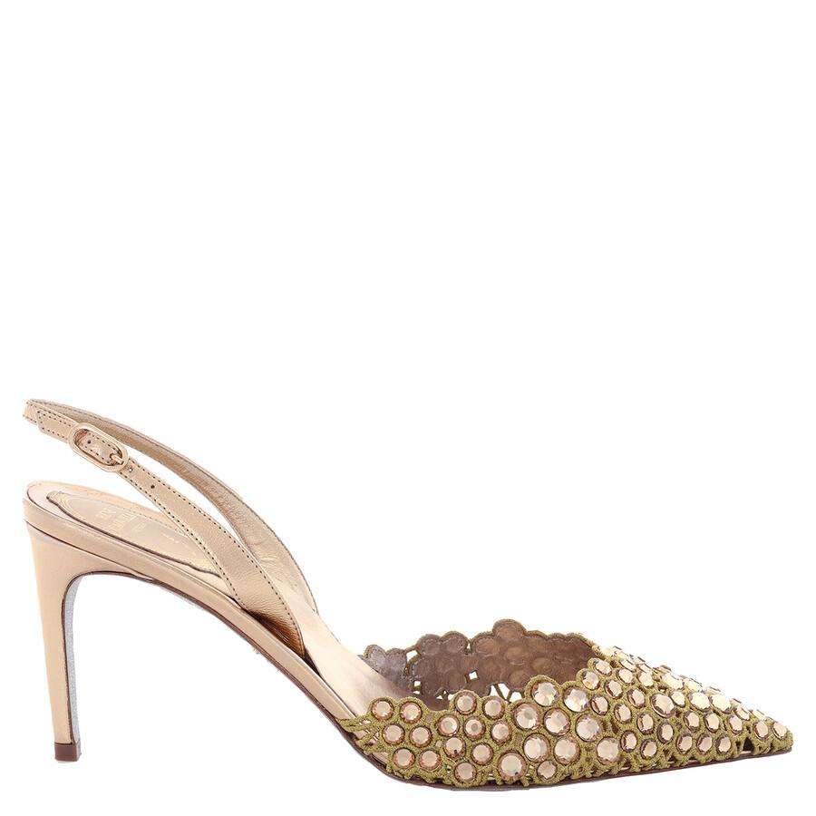 René Caovilla ゴールド スネークサンダル 381/2 Jeweled sandals with crystals and gems | René Caovilla®