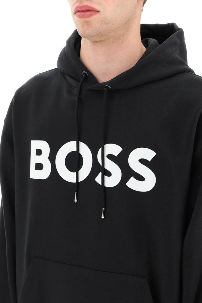 Boss 'sullivan' flocked logo hoodie商品第4张图片规格展示