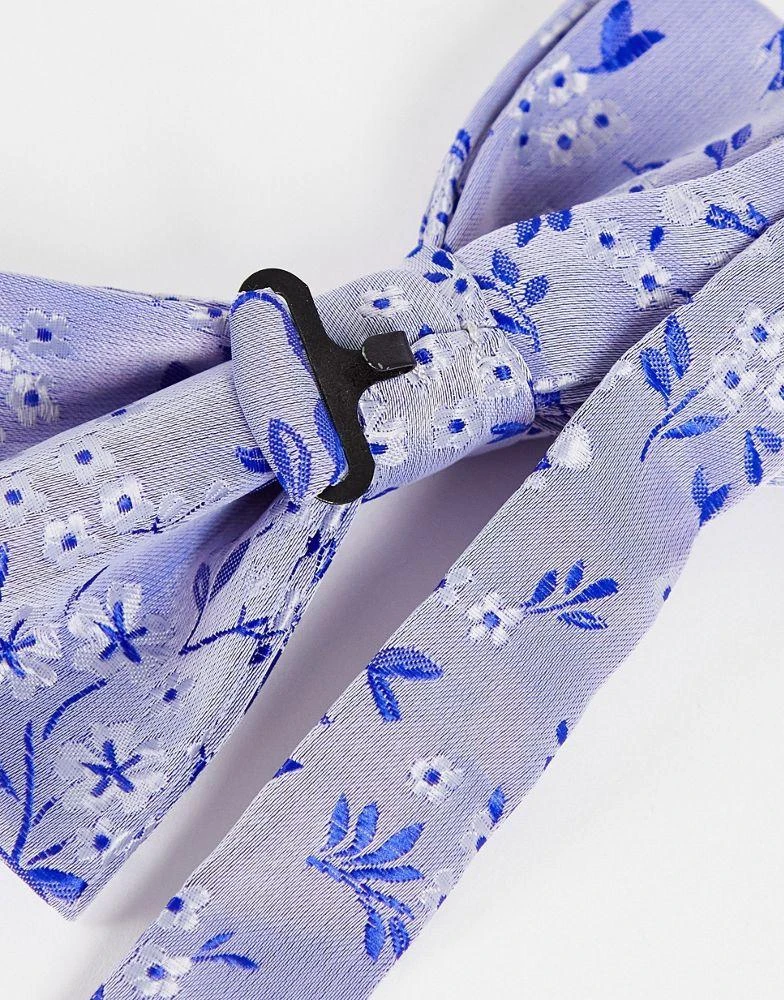 商品ASOS|ASOS DESIGN bow tie in blue ditsy floral,价格¥58,第3张图片详细描述