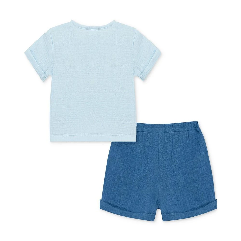 商品Little Me|Baby Boys Dog Gauze Top and Shorts, 2 Piece Set,价格¥76,第2张图片详细描述