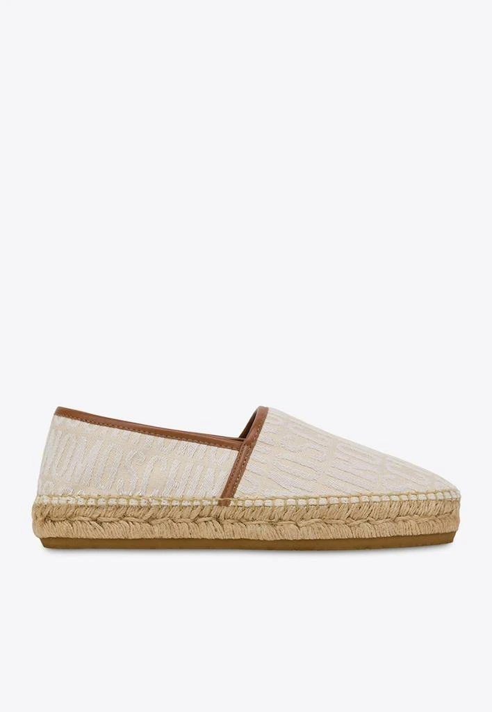 商品Moschino|All-Over Logo Canvas Espadrilles,价格¥3086,第1张图片