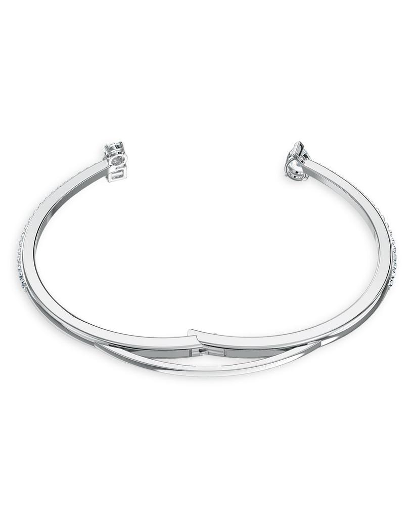 Attract Mixed Crystal Cuff Bracelet in Silver Tone商品第4张图片规格展示