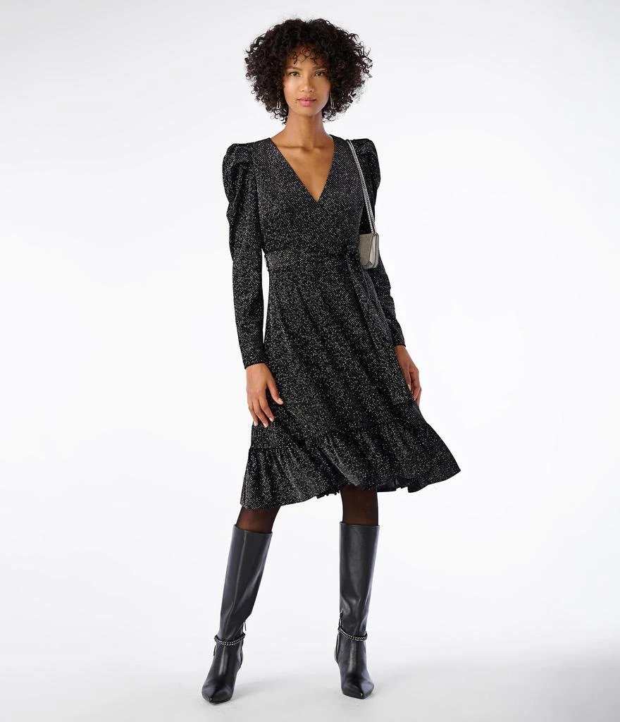 商品Karl Lagerfeld Paris|GLITTER VELVET MIDI DRESS,价格¥1429,第4张图片详细描述