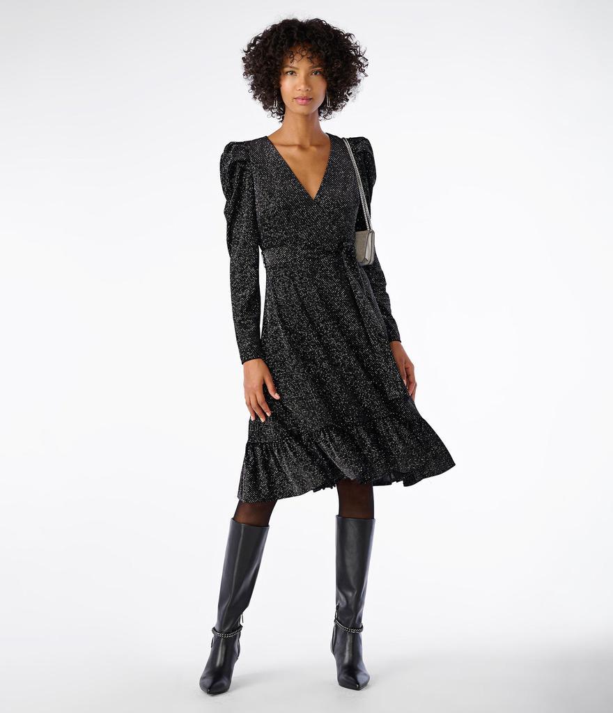 商品Karl Lagerfeld Paris|GLITTER VELVET MIDI DRESS,价格¥1398,第6张图片详细描述