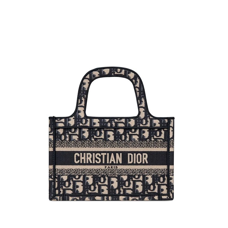 商品Dior|【包税】DIOR/迪奥 20Book tote 女士迷你蓝色刺绣帆布手提包托特包 S5475ZRIW_M928,价格¥15087,第1张图片