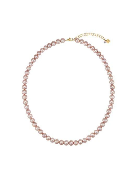 商品Tatiana|Natural Violet Freshwater Pearl Necklace,价格¥896,第3张图片详细描述