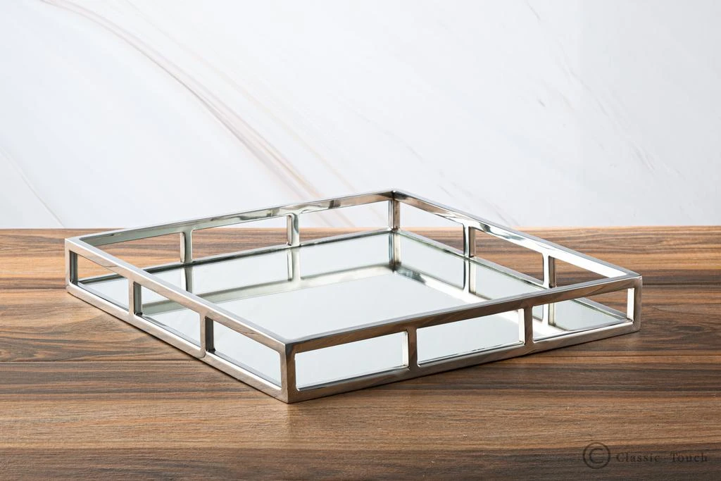 商品Classic Touch Decor|Large Square Mirror Tray,价格¥909,第1张图片