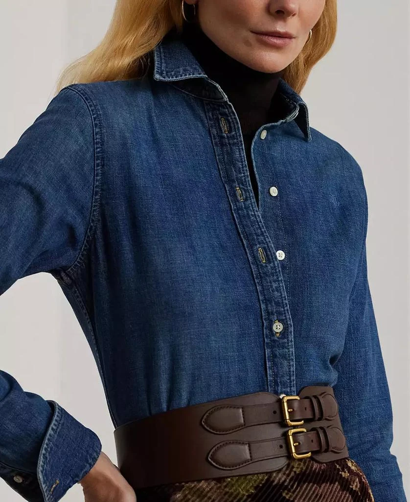 商品Ralph Lauren|Women's Straight-Fit Denim Shirt,价格¥900,第3张图片详细描述