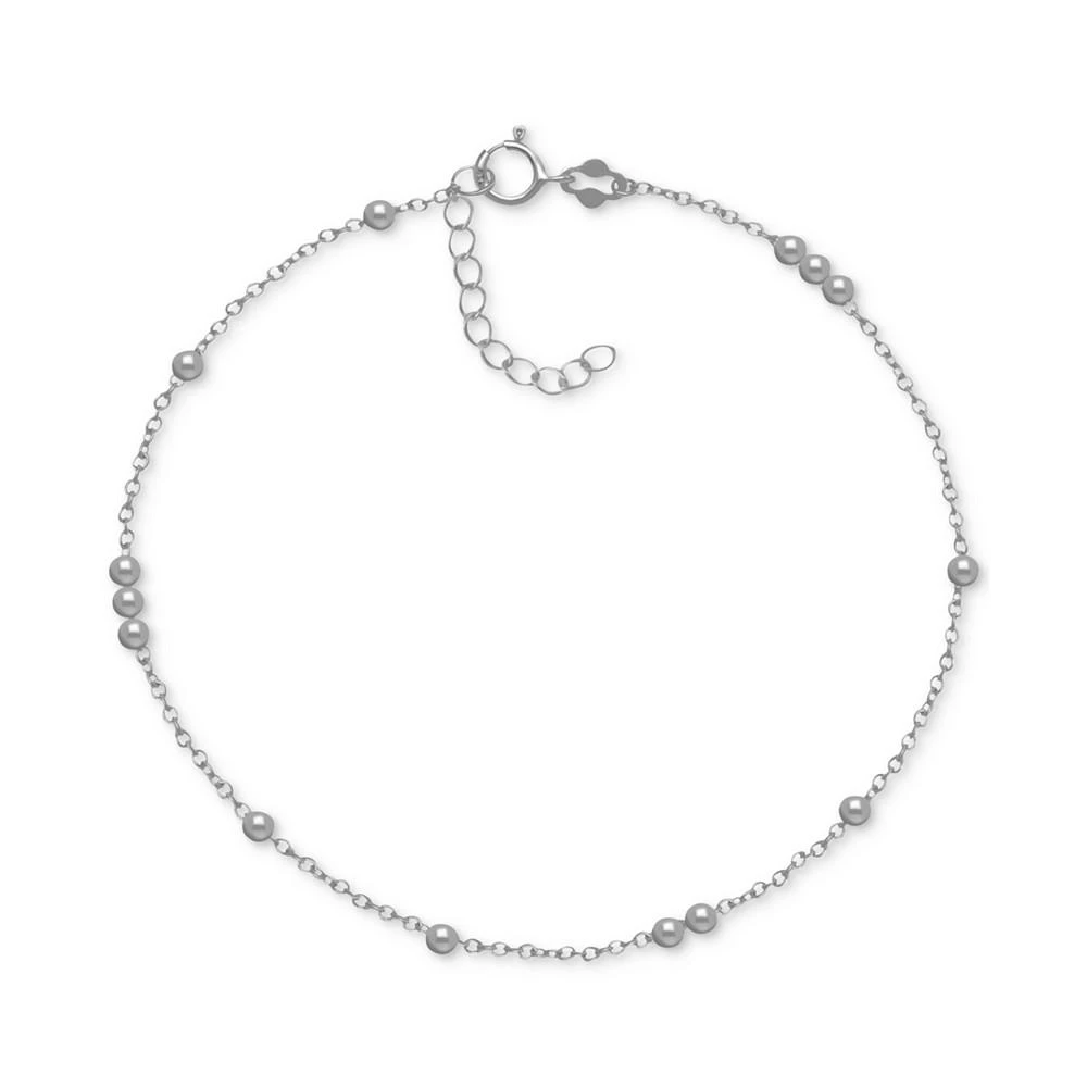 商品Giani Bernini|Polished Bead Ankle Bracelet in Sterling Silver,价格¥374,第2张图片详细描述