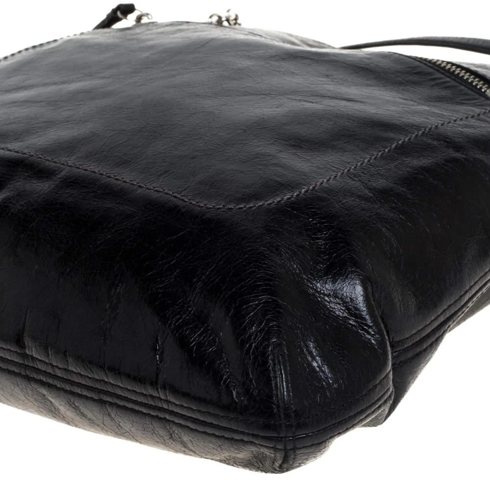Coach Black Crackled Leather Chain Tote 商品