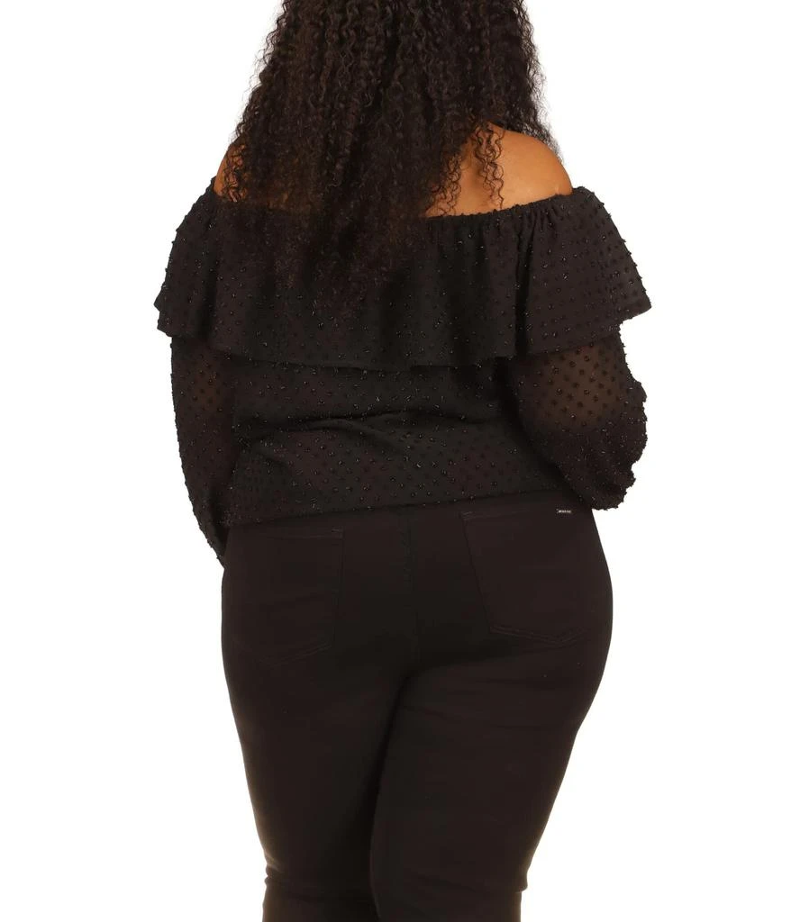 商品Michael Kors|Plus Size Clip Chiffon Off Shoulder Top,价格¥616,第3张图片详细描述