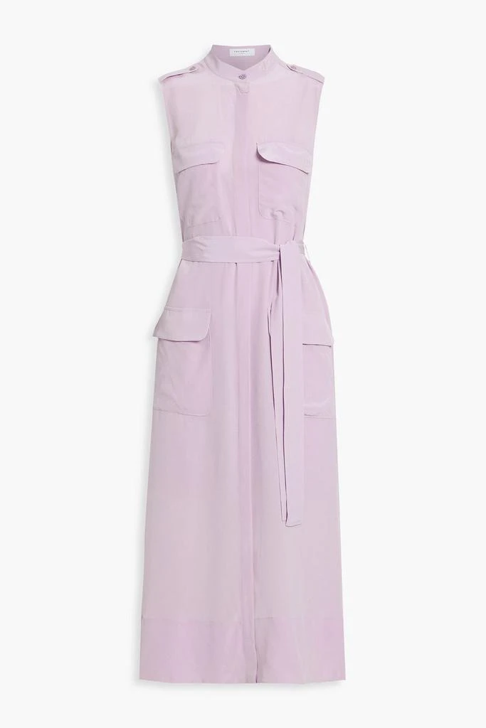 商品Equipment|Illumina belted washed-silk midi dress,价格¥1917,第3张图片详细描述