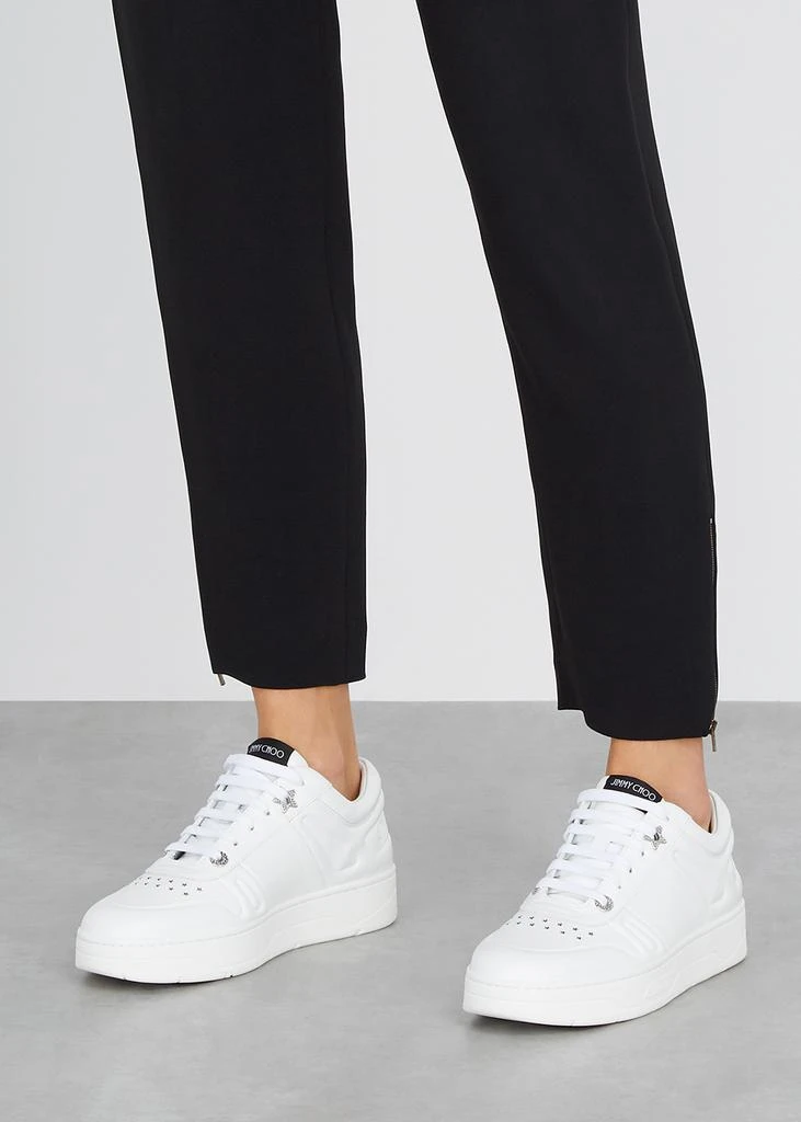 商品Jimmy Choo|Hawaii/F white leather sneakers,价格¥1888,第5张图片详细描述