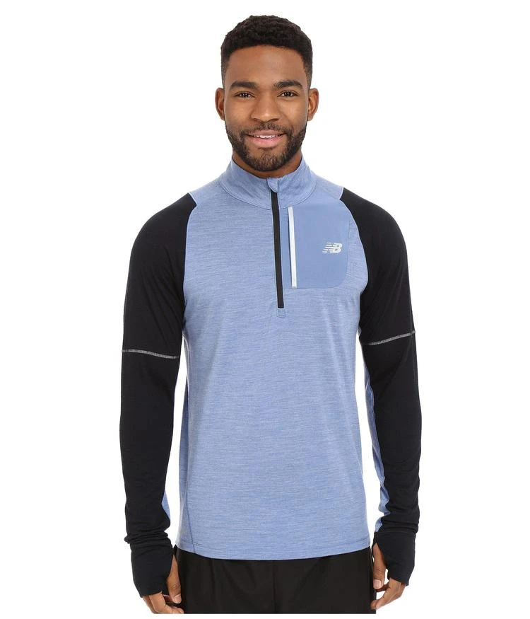 商品New Balance|New Balance Performance Merino Half Zip 长袖T恤,价格¥632,第1张图片