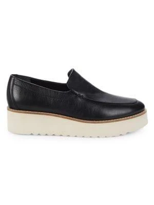 商品Vince|​Zeta-B Leather Slip-On Wedges,价格¥866,第1张图片