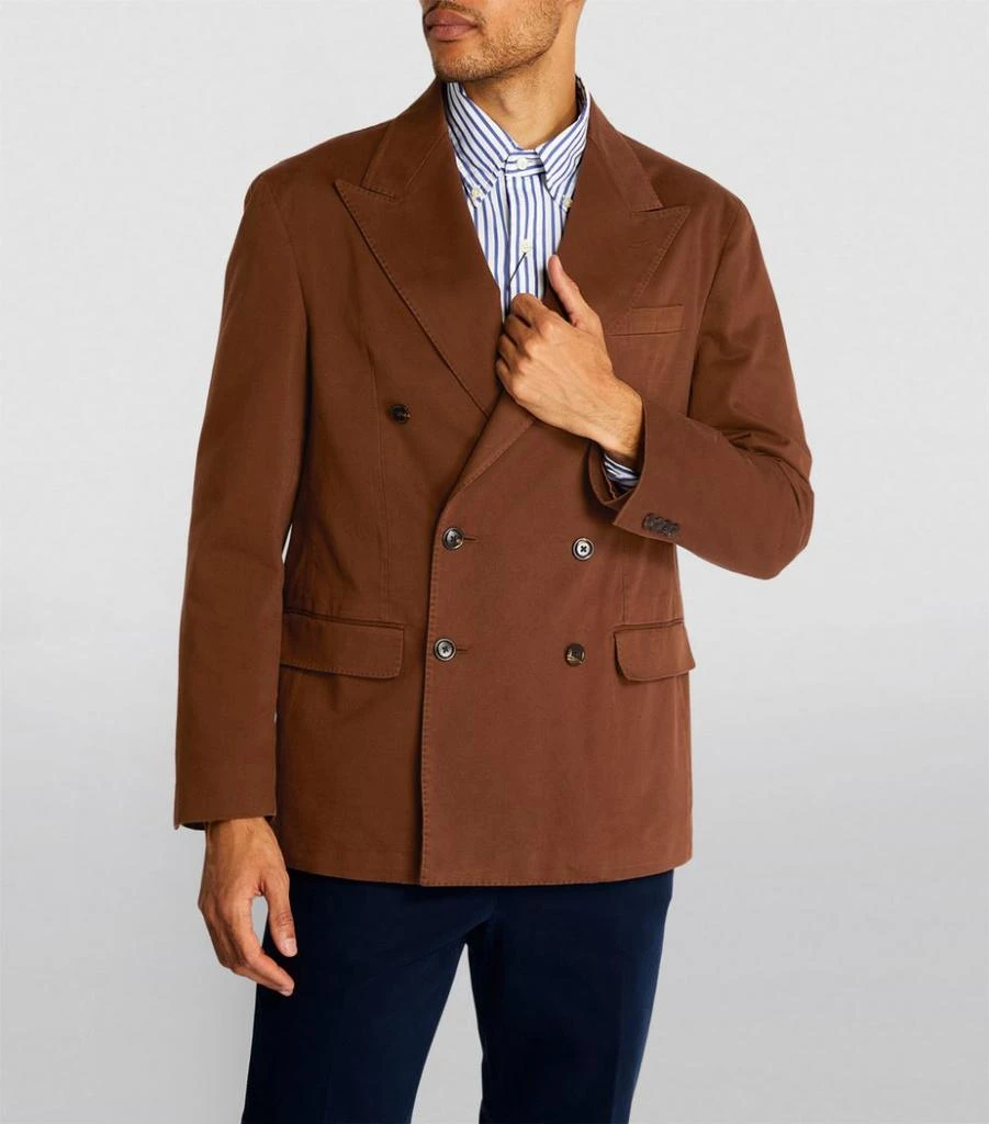 商品Ralph Lauren|Cotton-Rich Double-Breasted Blazer,价格¥2681,第3张图片详细描述