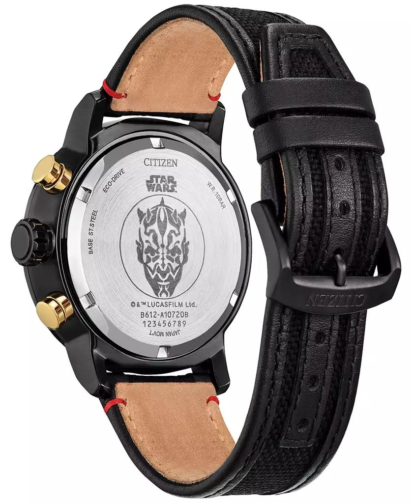 商品Citizen|Eco-Drive Men's Chronograph Star Wars Darth Maul Mastermind Black Nylon & Leather Strap Watch 44mm,价格¥3247,第3张图片详细描述