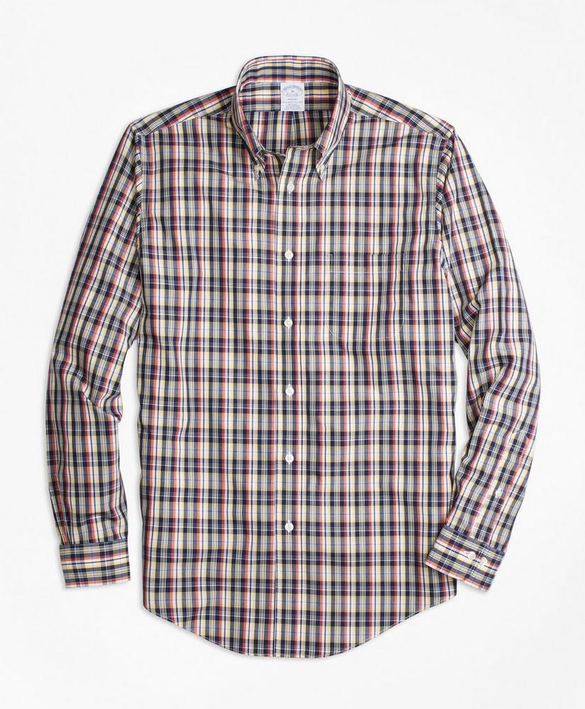 商品Brooks Brothers|Regent Regular-Fit Sport Shirt, Non-Iron Mini-Madras,价格¥368,第1张图片