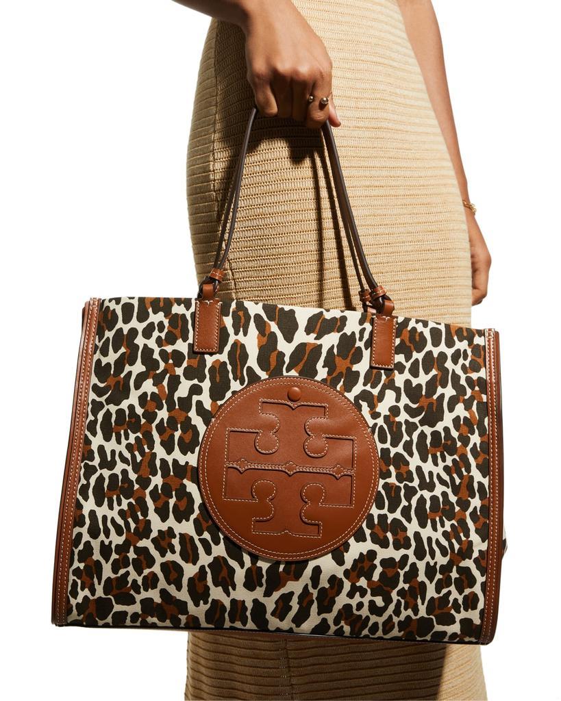 商品Tory Burch|Ella Logo Leopard Canvas Tote Bag,价格¥2727,第7张图片详细描述