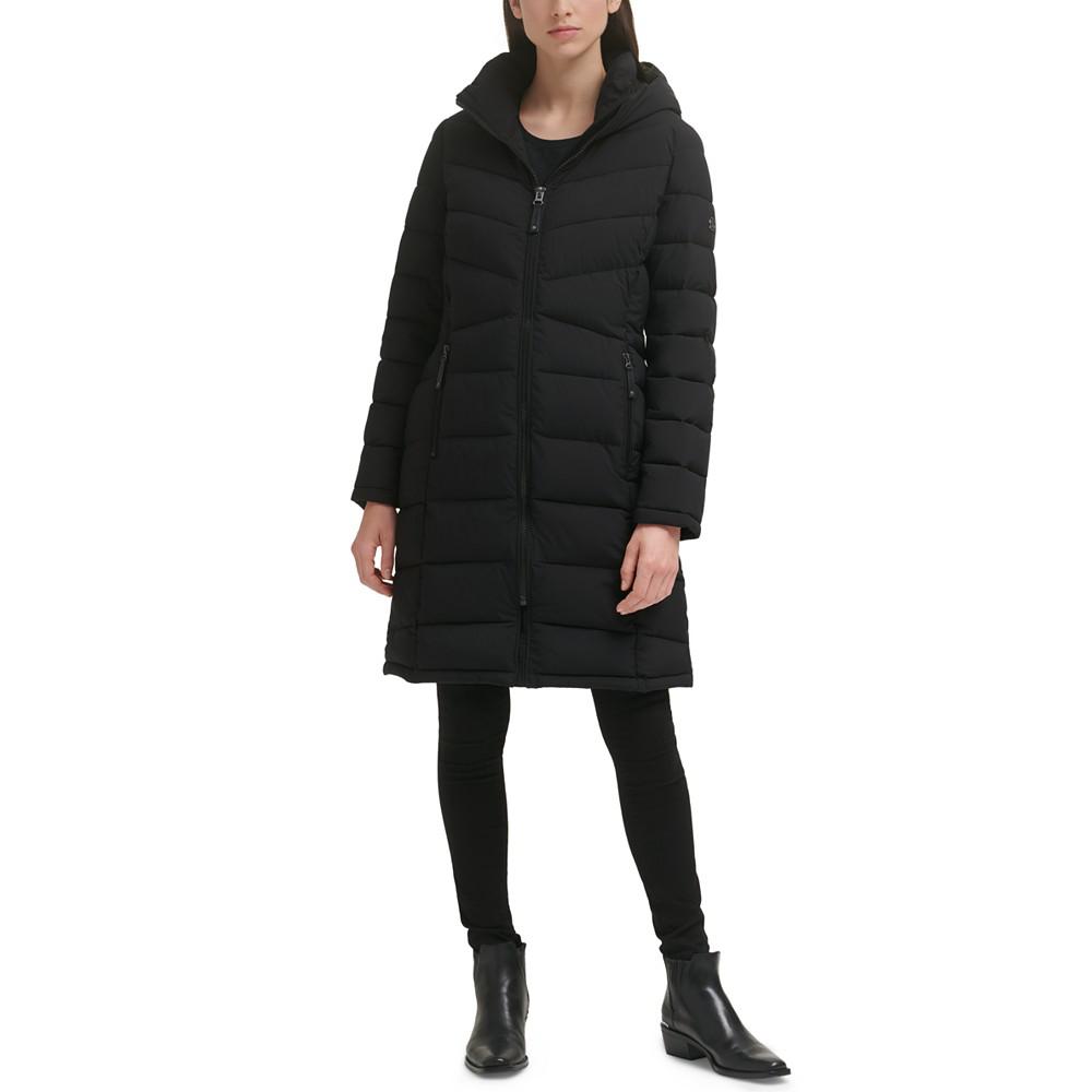 Women's Hooded Stretch Puffer Coat, Created for Macy's商品第10张图片规格展示
