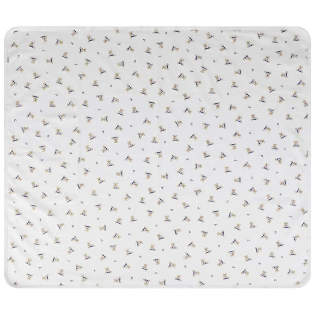 商品Ralph Lauren|Ralph Lauren  Brown Baby Boys White Cotton Bear Hat,价格¥434,第4张图片详细描述