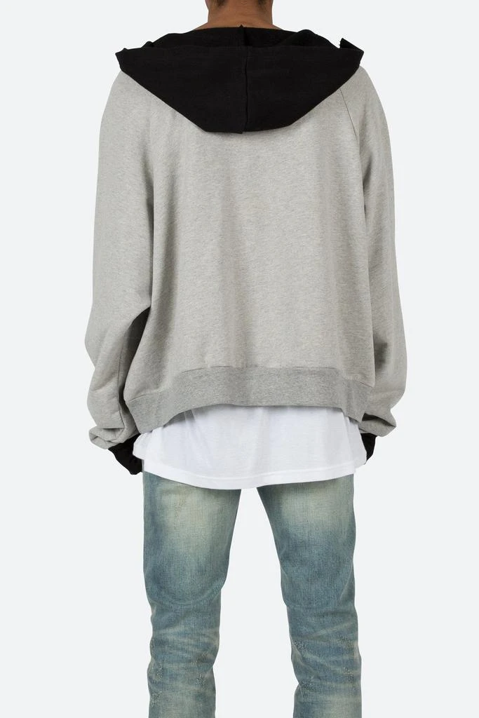 商品MNML|Cut Neck Hoodie - Grey,价格¥211,第4张图片详细描述