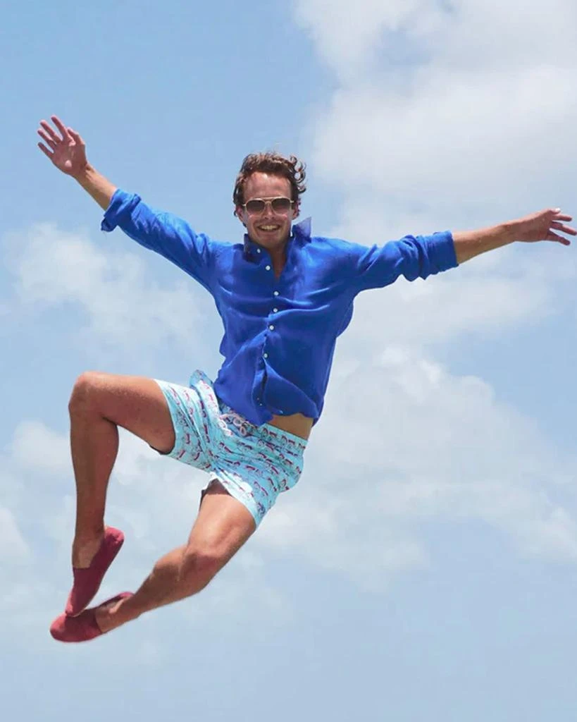 商品Pinkhouse Mustique|Pinkhouse Mustique Sax Blue Linen Shirt,价格¥1074,第1张图片