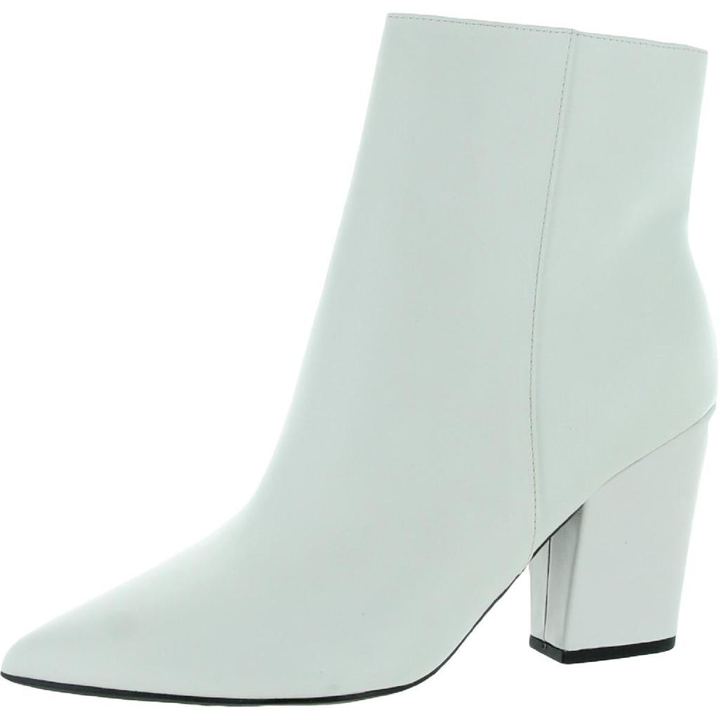 Nine West Womens Gaba Leather Block Heel Ankle Boots商品第1张图片规格展示