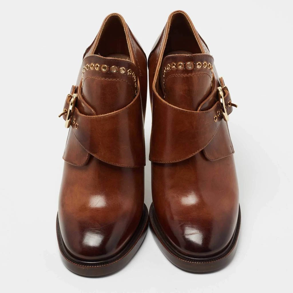商品Salvatore Ferragamo|Salvatore Ferragamo Brown Leather Nevers Boots Size 39,价格¥3823,第3张图片详细描述