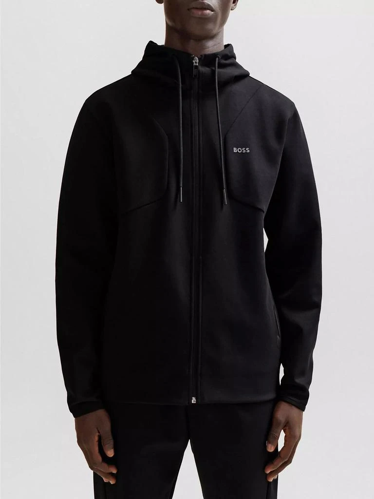 商品Hugo Boss|Cotton-Blend Zip-Up Hoodie with HD Logo Print,价格¥1365,第3张图片详细描述