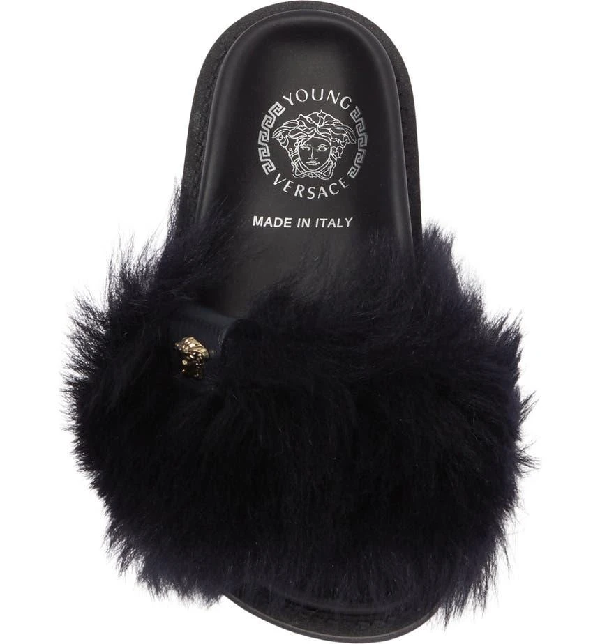 商品Versace|Faux Fur Slide Sandal,价格¥615,第4张图片详细描述