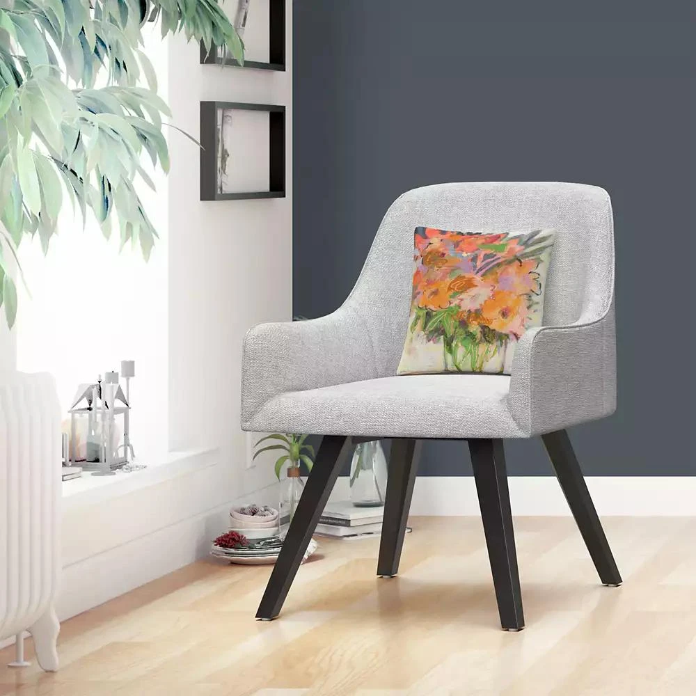商品Baldwin|Sheila Golden Floral Bouquet Watercolor Motif Decorative Pillow, 16" x 16",价格¥220,第3张图片详细描述
