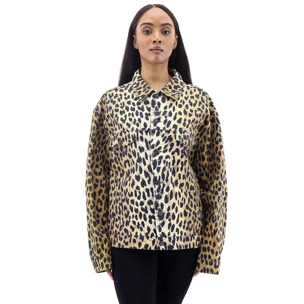 商品Balenciaga|Balenciaga Beige Leopard Print Jacket, Brand Size 36 (US Size 2),价格¥2092,第1张图片