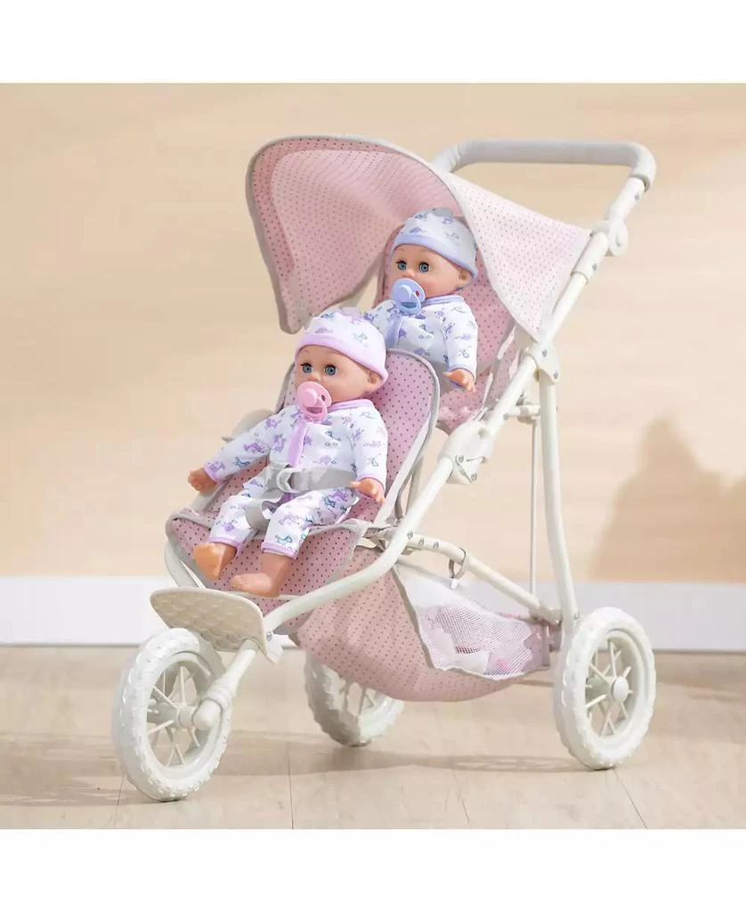 Olivia's Little World Polka Dots Princess Baby Doll Twin Jogging Stroller 商品