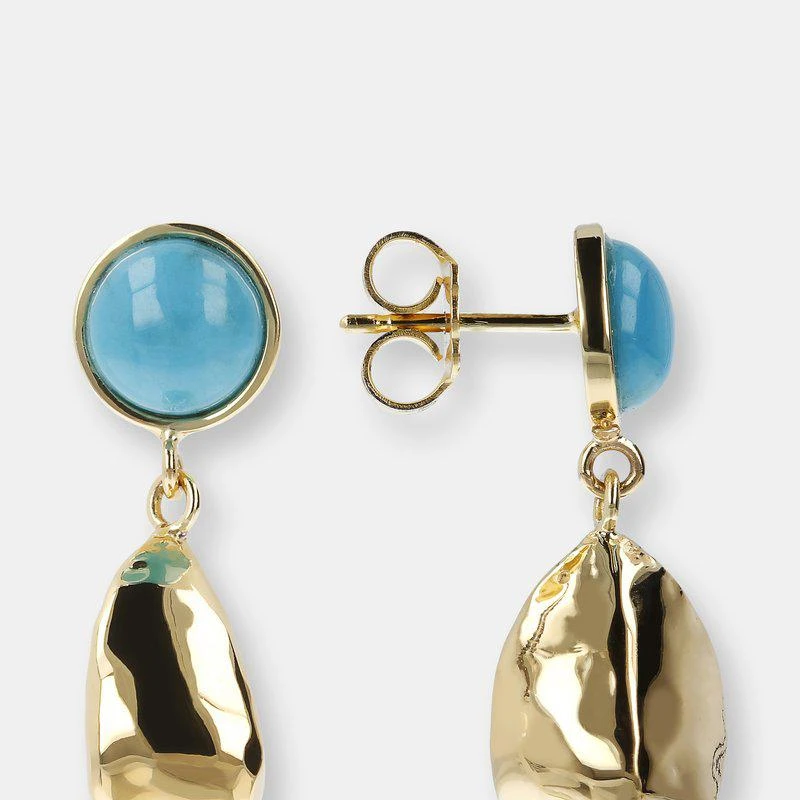 商品Etrusca Gioielli|Drop Earrings With Turquoise Gemstone,价格¥1050,第2张图片详细描述