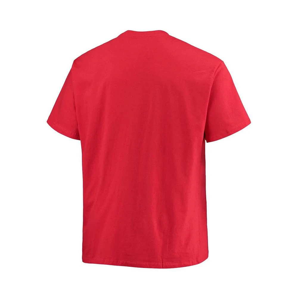 商品CHAMPION|Men's Scarlet Nebraska Huskers Big and Tall Arch Over Wordmark T-shirt,价格¥225,第4张图片详细描述