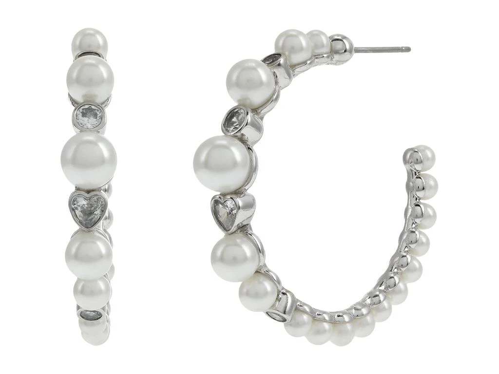 商品Kate Spade|Pearl Caviar Hoops Earrings,价格¥482,第1张图片