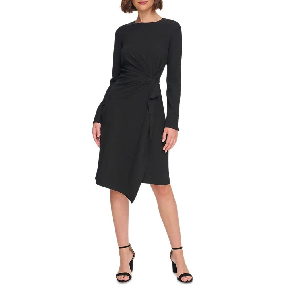 商品Tommy Hilfiger|Women's Side-Draped Long-Sleeve Dress,价格¥953,第1张图片