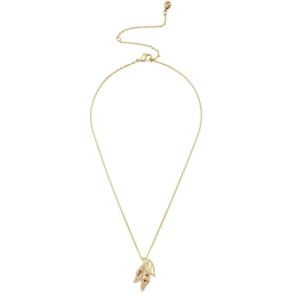 商品Swarovski|Swarovski Women's Pendant Necklace - Graceful Bloom Yellow Gold Tone Leaves | 5511813,价格¥398,第1张图片