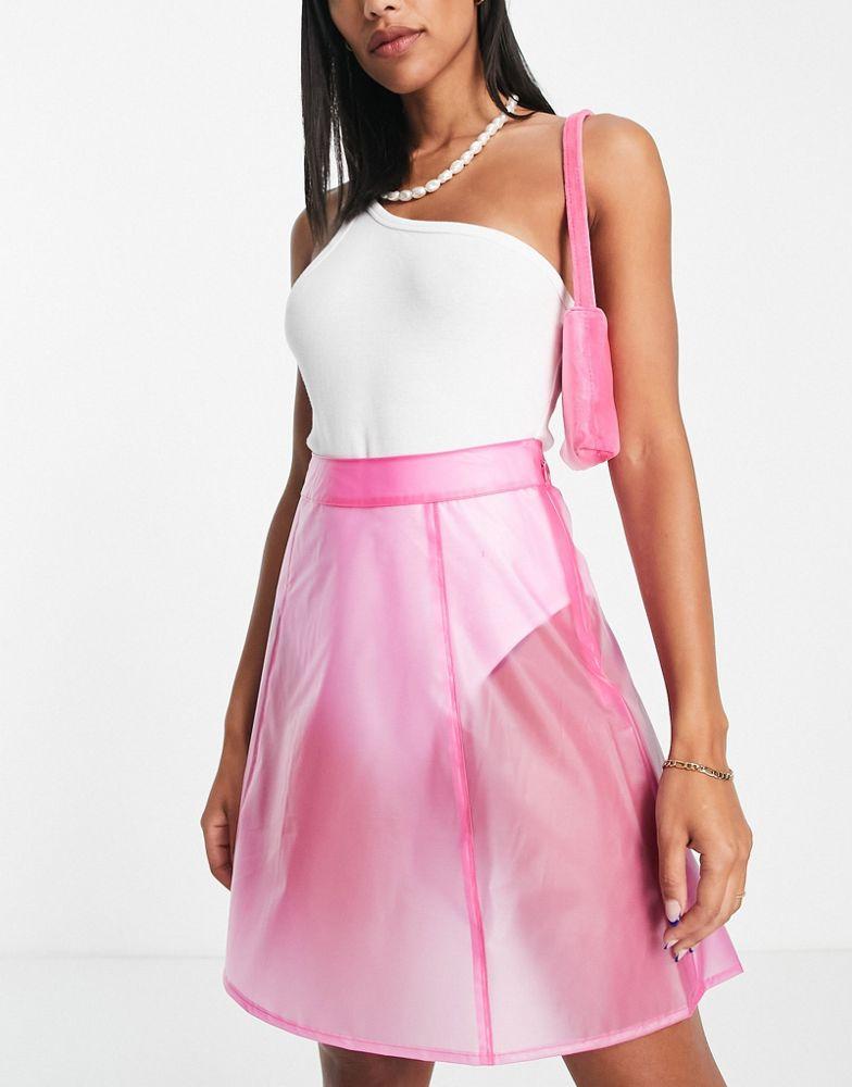 Calvin Klein Jeans Pride transparent skirt in pink商品第3张图片规格展示