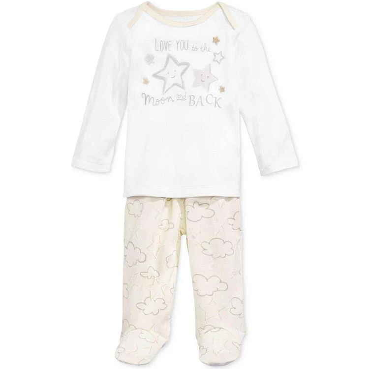 商品First Impressions|2-Pc. To The Moon Top & Footed Pants Set, Baby Boys & Girls, Created for Macy's,价格¥225,第1张图片