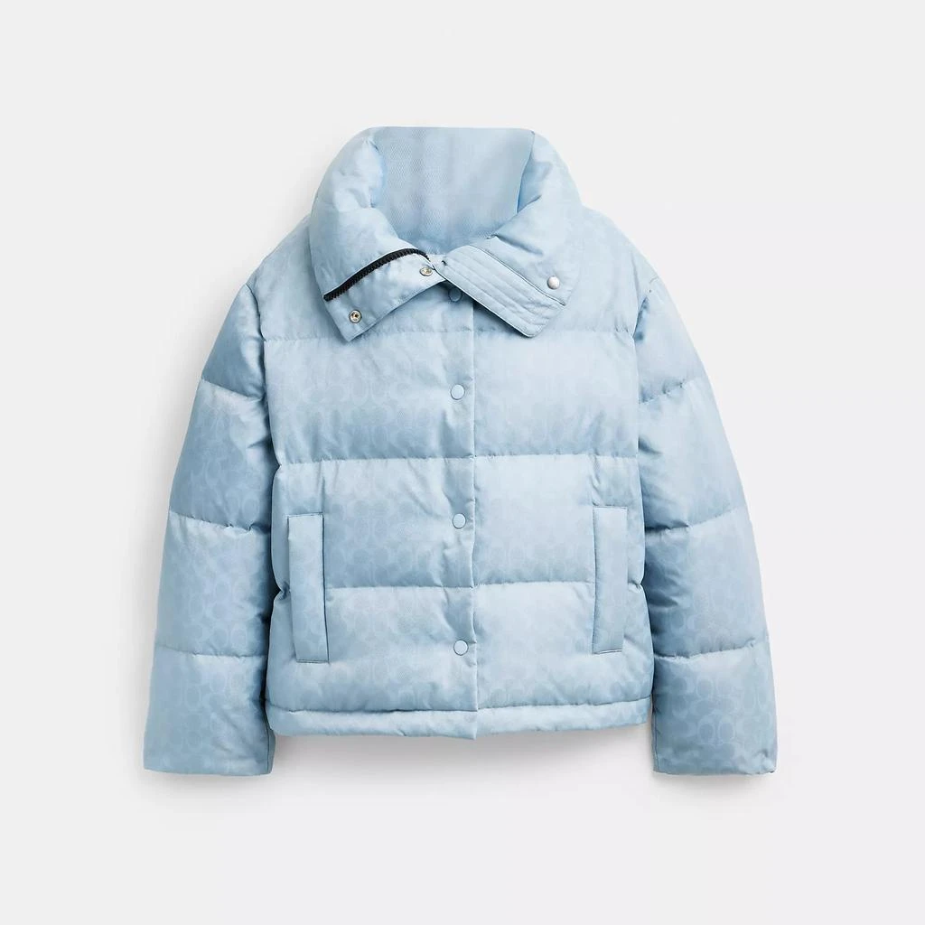 商品Coach|Signature Jacquard Short Puffer In Recycled Polyamide,价格¥2254,第2张图片详细描述