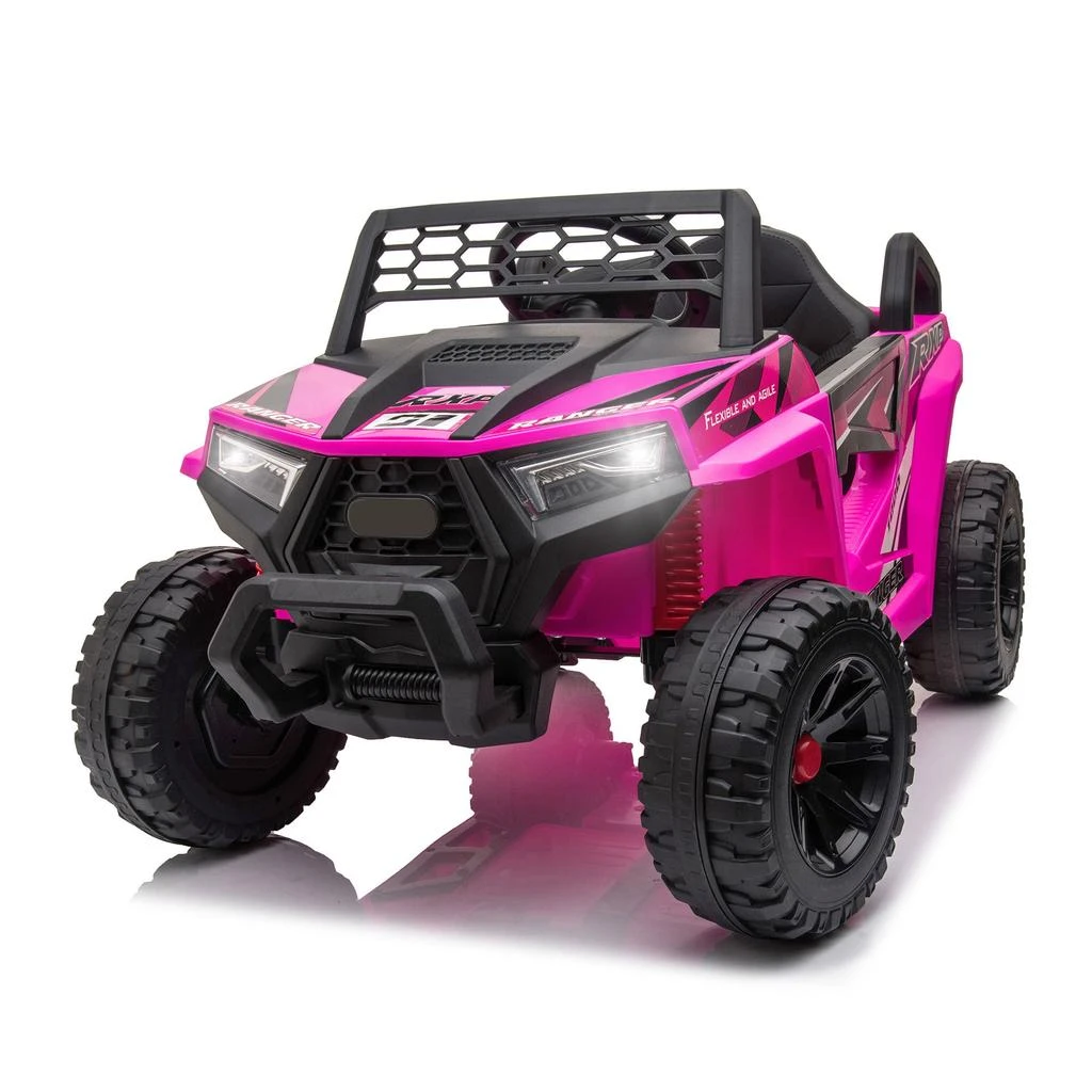 商品Streamdale Furniture|Streamdale Green 12V Kids Ride-On Electric UTV with Built-In Songs,价格¥2805,第5张图片详细描述