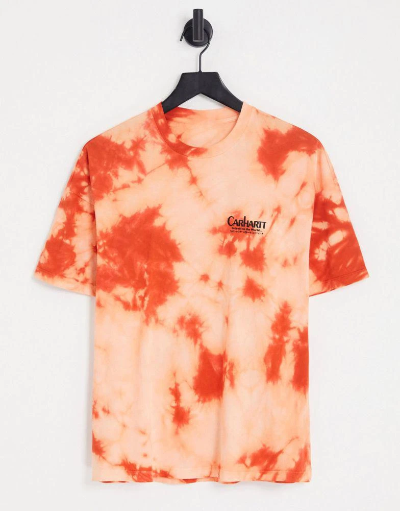 商品Carhartt WIP|Carhartt WIP zonk tie-dye t-shirt in orange,价格¥268,第2张图片详细描述