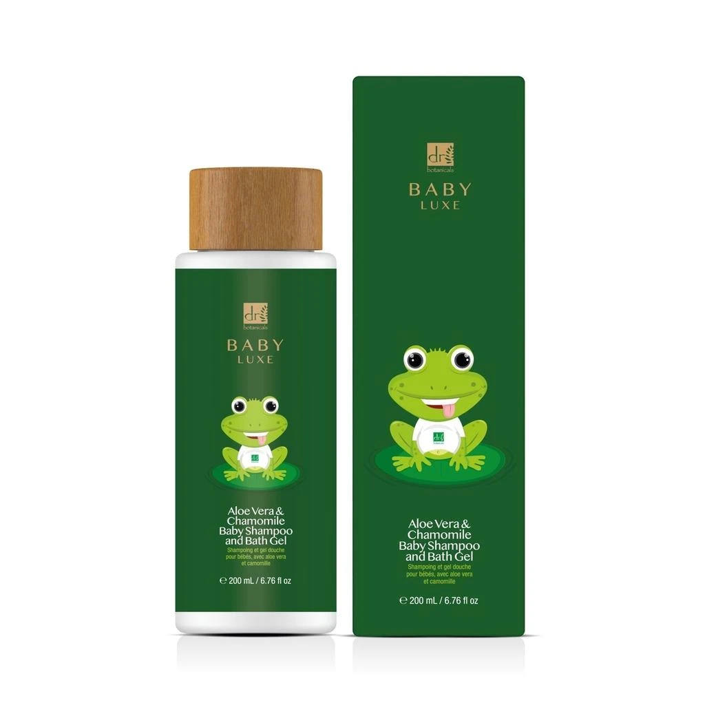 商品Dr. Botanicals|Baby Lux Aloe Vera & Chamomile Baby Shampoo & Bath Gel 200ml Twin Value Savings Pack,价格¥177,第3张图片详细描述