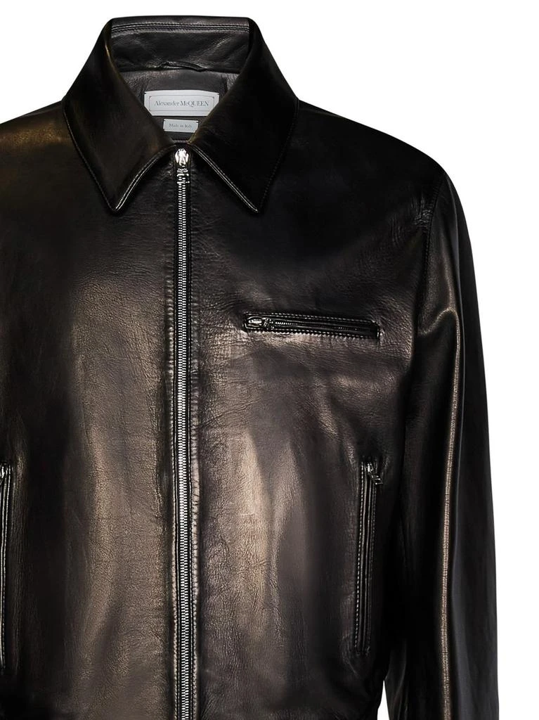 商品Alexander McQueen|Alexander McQueen Long-Sleeved Zipped Jacket,价格¥22491,第3张图片详细描述
