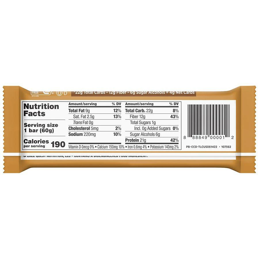 商品Quest Nutrition|Protein Bar Chocolate Chip Cookie Dough,价格¥29,第2张图片详细描述