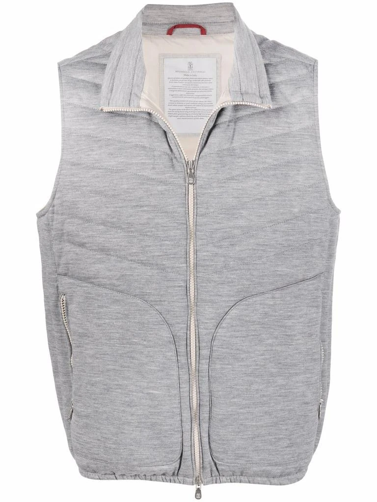 商品Brunello Cucinelli|BRUNELLO CUCINELLI Zip-up padded gilet,价格¥8015,第1张图片